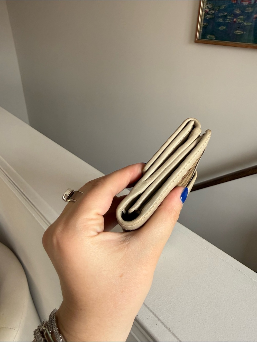 Gucci Beige GG Canvas Continental Wallet with Cream Trim and Gold Logo - Picture 6 of 13